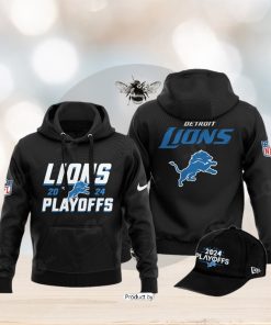 HOT Detroit Black Nike 2024 NFL Playoff Hoodie 3D Limited Edition
