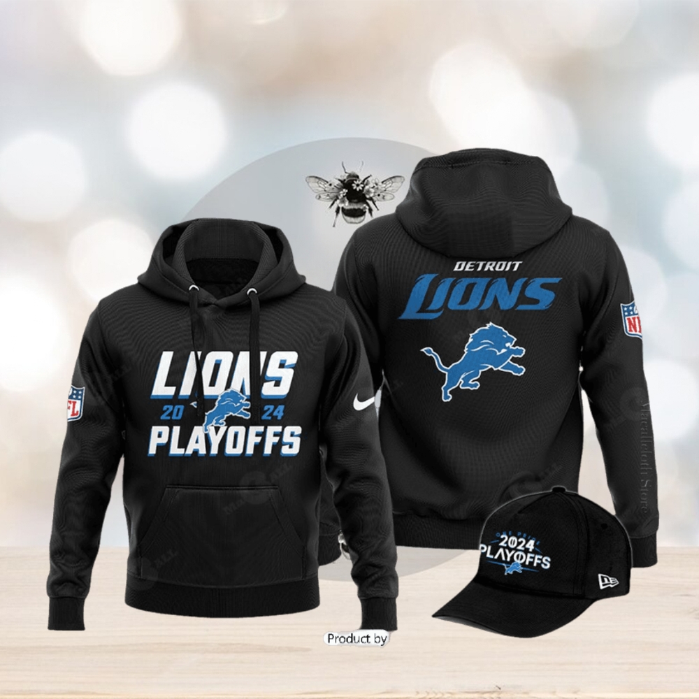 HOT Detroit Black Nike 2024 NFL Playoff Hoodie 3D Limited Edition HOT Detroit Black Nike 2024 NFL Playoff Hoodie 3D Limited Edition