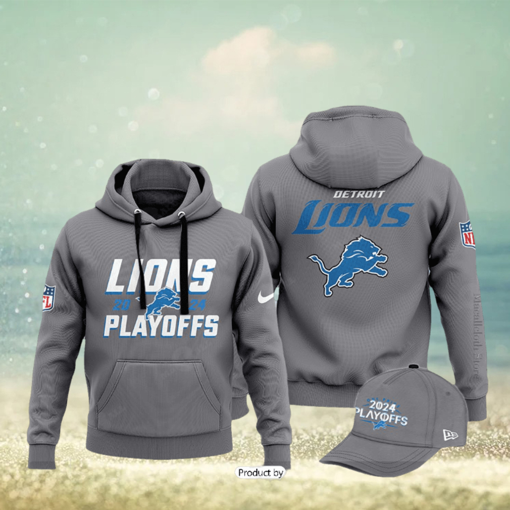 HOT Detroit Grey Nike 2024 NFL Playoff Hoodie 3D Limited Edition HOT Detroit Grey Nike 2024 NFL Playoff Hoodie 3D Limited Edition