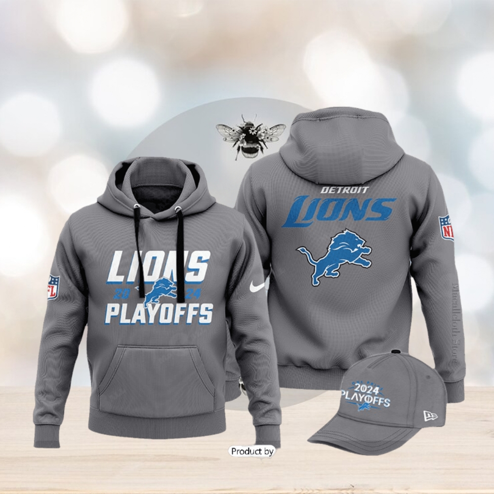 HOT Detroit Grey Nike 2024 NFL Playoff Hoodie 3D Limited Edition HOT Detroit Grey Nike 2024 NFL Playoff Hoodie 3D Limited Edition