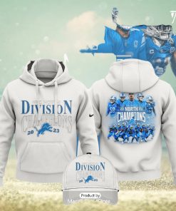 HOT Detroit NFC North Division Champions Nike 2023 White Hoodie 3D