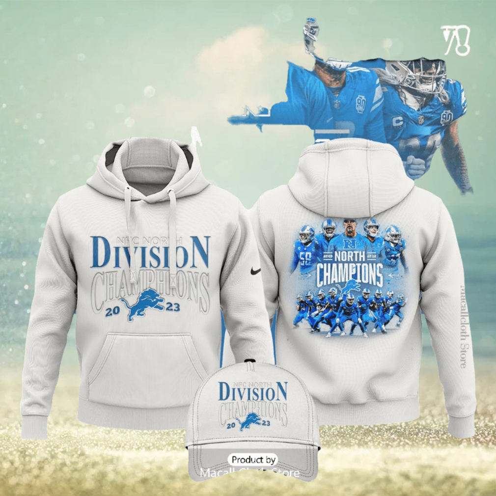 HOT Detroit NFC North Division Champions Nike 2023 White Hoodie 3D HOT Detroit NFC North Division Champions Nike 2023 White Hoodie 3D