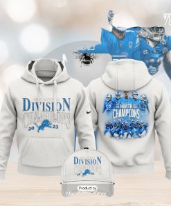 HOT Detroit NFC North Division Champions Nike 2023 White Hoodie 3D