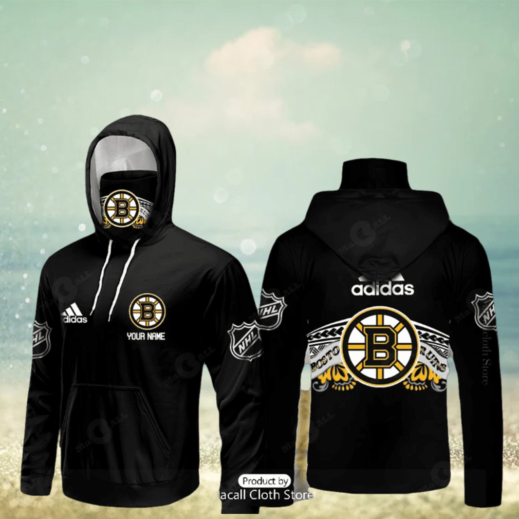 HOT NHL Boston Bruins Custom Name Adidas Black Hoodie 3D HOT NHL Boston Bruins Custom Name Adidas Black Hoodie 3D