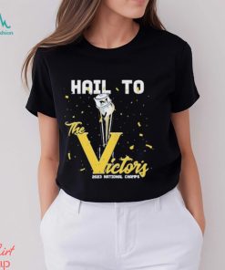 Hail To The Victors Trophy 2023 CFP National Champions Michigan Wolverines Shirt