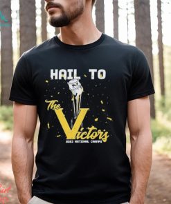 Hail To The Victors Trophy 2023 CFP National Champions Michigan Wolverines Shirt