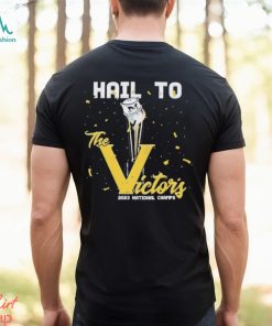 Hail To The Victors Trophy 2023 CFP National Champions Michigan Wolverines Shirt