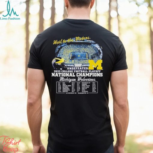 Hail to the Victors undefeated Michigan Wolverines T shirt