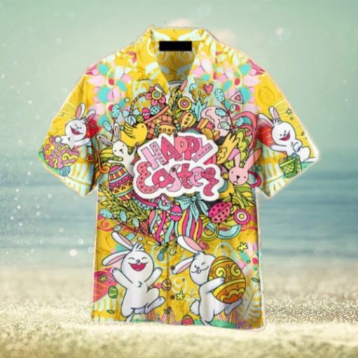 Happy Easter Rabbit Eggs Hawaiian Shirt Aloha For Men And Women