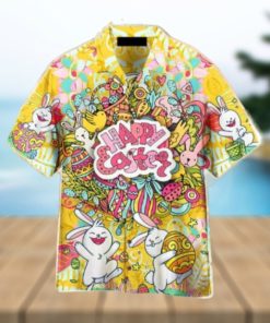 Happy Easter Rabbit Eggs Hawaiian Shirt Aloha For Men And Women