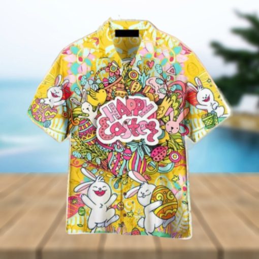 Happy Easter Rabbit Eggs Hawaiian Shirt Aloha For Men And Women