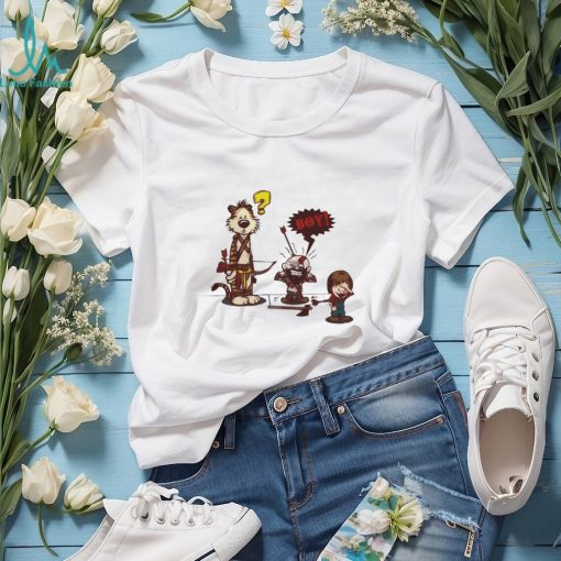 Hardcore Cosplayers Calvin and Hobbes as Kratos and Atreus shirt