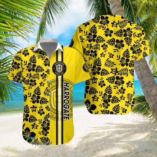 Harrogate Town Afc Logo Tropical Hawaiian Shirt Beautiful Patterns