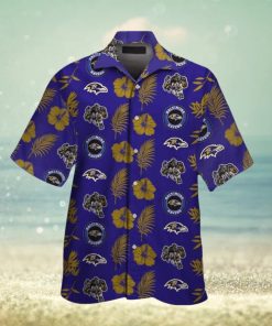 Hawaiian Baltimore Ravens Tropical Shirt Short Sleeve Button Up