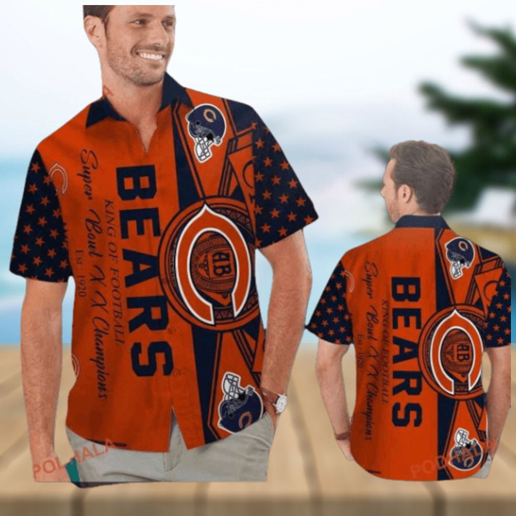 Hawaiian Shirt Flair with Chicago Bears Short Sleeve Tropical Shirt Hawaiian Shirt Flair with Chicago Bears Short Sleeve Tropical Shirt