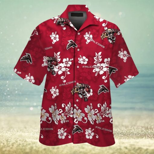 Hawaiian Shirt Short Sleeve Atlanta Falcons Tropical Button Up