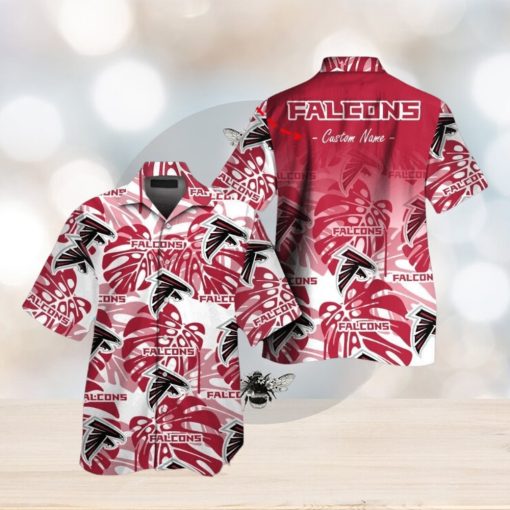 Hawaiian Short Sleeve Shirt Atlanta Falcons Tropical Button Up