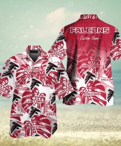 Hawaiian Short Sleeve Shirt Atlanta Falcons Tropical Button Up