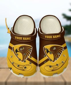 Hawthorn Football Club AFL Classic Custom Name Crocs Clogs Shoes