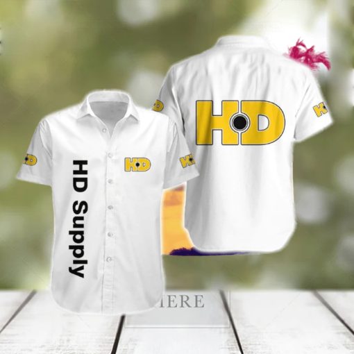 Hd Supply Logo Brand Hawaiian Shirt White Color Gift Summer