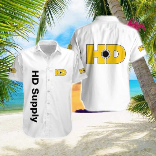 Hd Supply Logo Brand Hawaiian Shirt White Color Gift Summer