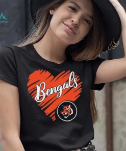 Heart Cincinatti Bengals logo shirt