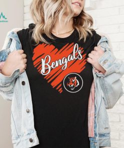 Heart Cincinatti Bengals logo shirt