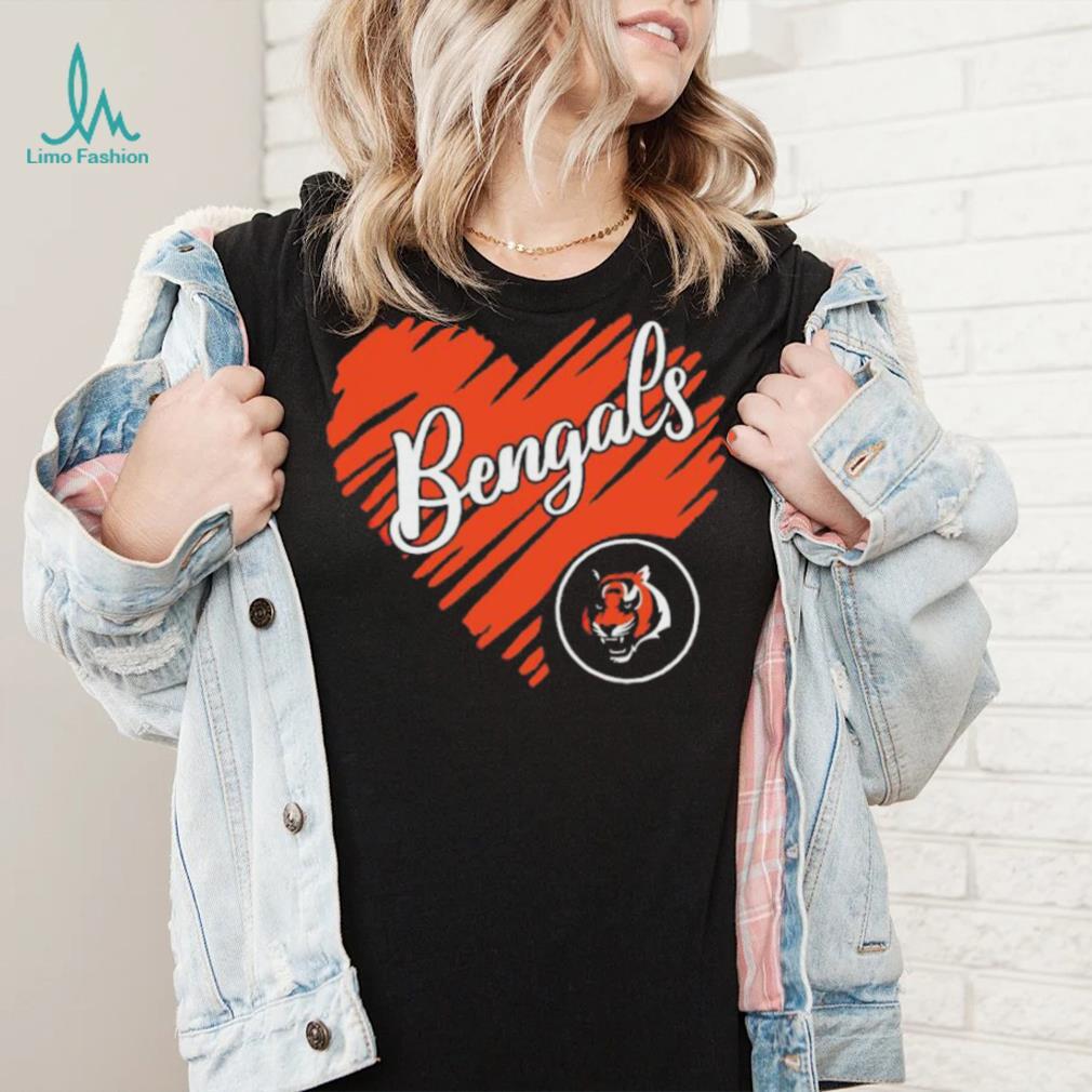Heart Cincinatti Bengals logo shirt Heart Cincinatti Bengals logo shirt