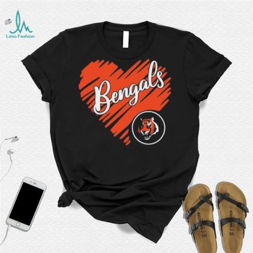 Heart Cincinatti Bengals logo shirt