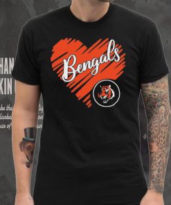 Heart Cincinatti Bengals logo shirt