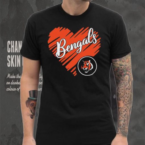 Heart Cincinatti Bengals logo shirt