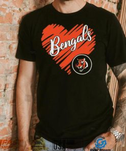 Heart Cincinatti Bengals logo shirt