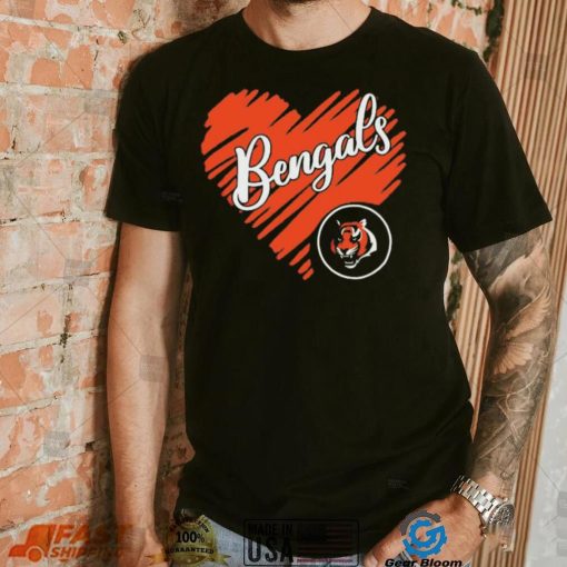 Heart Cincinatti Bengals logo shirt
