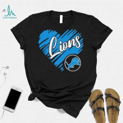Heart Detroit Lions logo shirt