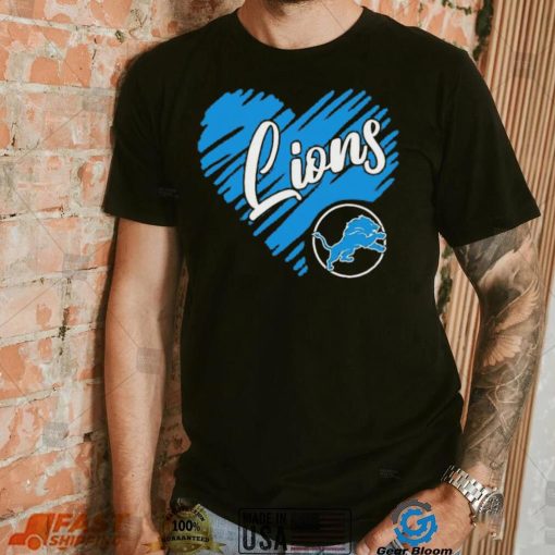 Heart Detroit Lions logo shirt