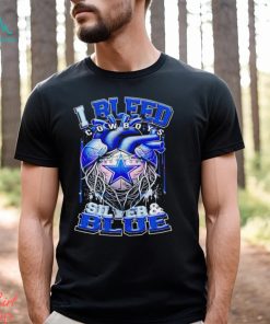 Heart I bleed Cowboys silver and blue shirt