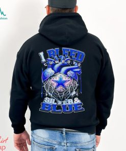 Heart I bleed Cowboys silver and blue shirt