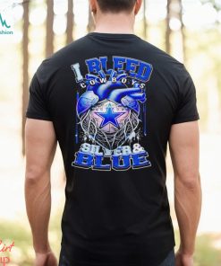 Heart I bleed Cowboys silver and blue shirt