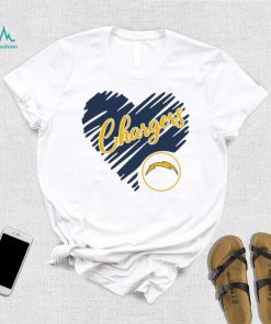 Heart Los Angeles Chargers logo shirt