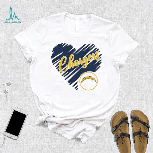 Heart Los Angeles Chargers logo shirt