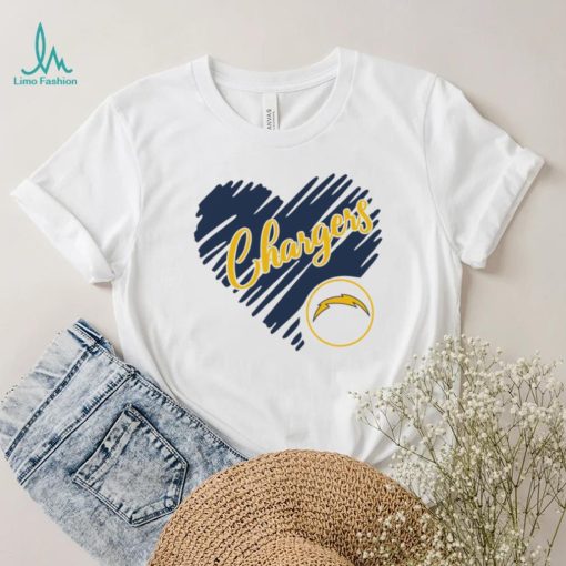Heart Los Angeles Chargers logo shirt
