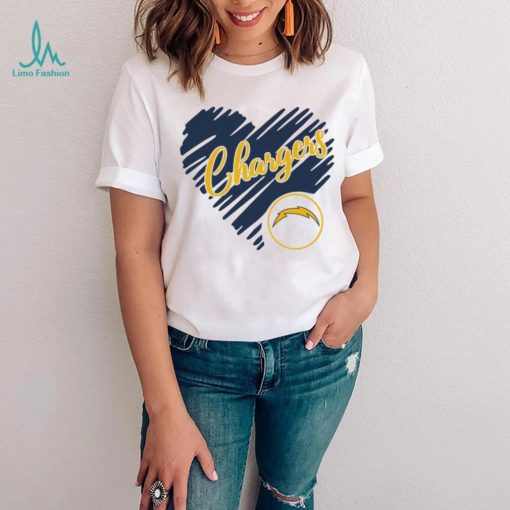 Heart Los Angeles Chargers logo shirt
