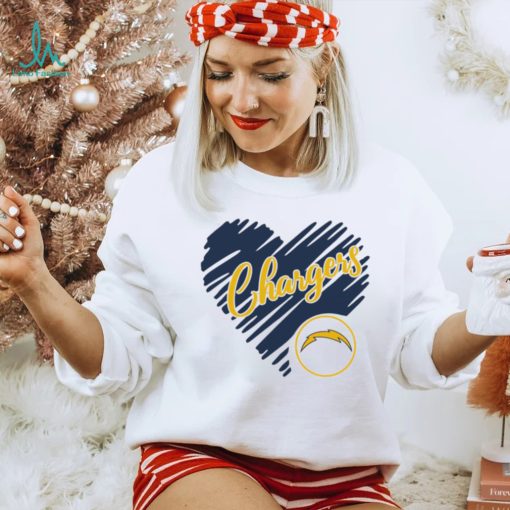 Heart Los Angeles Chargers logo shirt