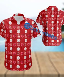 Heart Pattern St. Louis Cardinals Logo Valentines Hawaiian Shirt