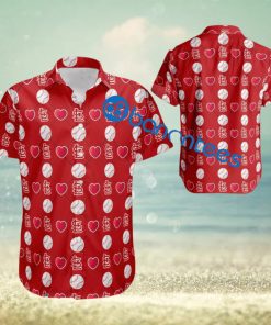 Heart Pattern St. Louis Cardinals Logo Valentines Hawaiian Shirt