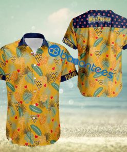 Heart Pattern West Virginia Mountaineers Personalized Hawaiian Shirt