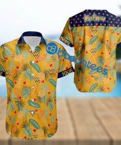 Heart Pattern West Virginia Mountaineers Personalized Hawaiian Shirt