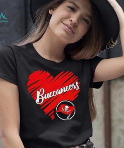 Heart Tampa Bay Buccaneers logo shirt