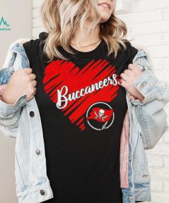 Heart Tampa Bay Buccaneers logo shirt