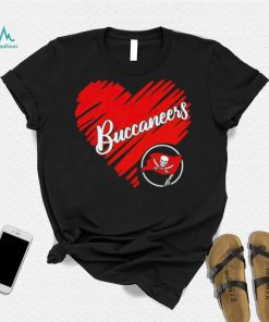 Heart Tampa Bay Buccaneers logo shirt
